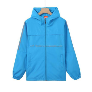 Trenchs de sport pour hommes à bande réfléchissante vestes de sport imperméables au vent à manches longues logo d'impression fixe - Product Image 6