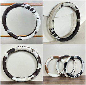 Gran oferta, cubierta de protección para volante de cuero de vaca, cubierta Universal para volante de calidad de cuero genuino para coches - Product Image 3