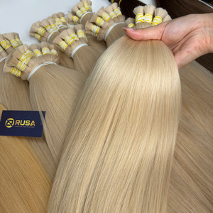 Extensions de cheveux naturels vietnamiens RUSA en vrac, pointes pleines, couleur blond décoloré 613, pour installation - Product Image 1