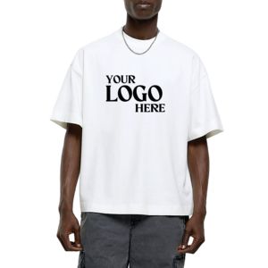 Camisetas de Hombre 100% Algodón con Diseño de Logotipo Personalizado, Camiseta Oversize Lisa de 300GSM, Alta Calidad, Anti-Pilling, Estilo Casual - Product Image 5