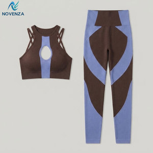 Ensemble de yoga élégant pour femmes, idéal pour le fitness, l'entraînement en salle de sport, design extensible confortable, respirant, écologique, 2 pièces - Product Image 1