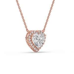 2.24 Carat Lab Grown Heart Brilliant Cut Diamond <b>Pendant</b> 14K <b>Solid</b> <b>Gold</b> IGI Certified Women's Jewelry - Product Image 5