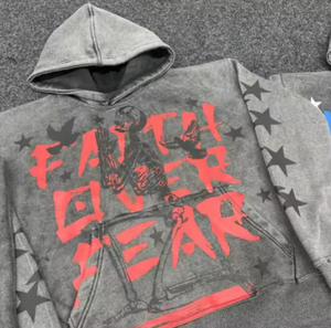 Sweat à capuche pour homme en coton biologique lourd, imprimé tie-dye, 600 grammes, effet vieilli, graphisme personnalisé, écologique, lavage à l'acide, style streetwear - Product Image 1