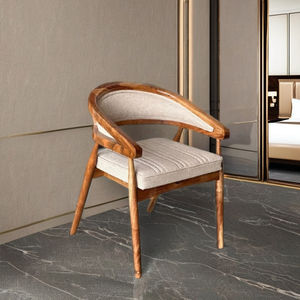 <b>Cushioned</b> Luxury High-<b>Back</b> Lounge <b>Chair</b> Portable Solid Wood Design for Hotel Restaurant Living Room Use - Product Image 4