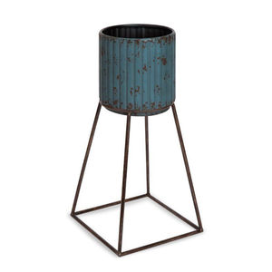 Macetas modernas de metal negro con soportes, acabado de hierro martillado, macetas decorativas para interiores y exteriores, para el hogar, jardín, oficina, venta al por mayor - Product Image 6
