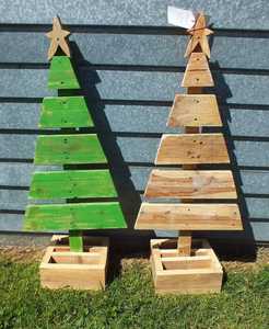 NOUSHAD HANDICRAFTS Natural <b>Wood</b> <b>Christmas</b> <b>Tree</b> Decor Set 3 Piece Craft Tabletop Holiday Party Decoration Durable Eco Friendly - Product Image 4