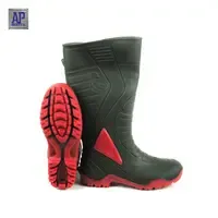 AP Boots TERRA 3 Safety Rain Boots-Heavy Duty Waterproof PVC <b>Work</b> <b>Shoes</b> Green Red - Product Image 3