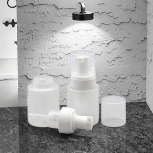 Flacon en mousse givrée transparente à bouchon plat, nouveau pulvérisateur à pompe pour soins de la peau, PET 50ml 100ml 150ml, emballage de haute qualité - Product Image 6