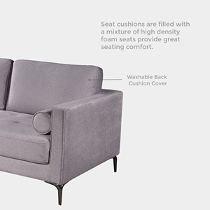 Canapé d'angle en tissu Goodnite ML3741 - Revêtement en tissu, rembourrage en mousse haute densité, design minimaliste, durable et confortable - Product Image 2