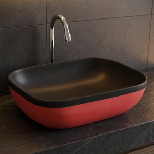 Vasque à poser ronde en céramique ivoire moderne, élégante, pour salle de bain et maison - Product Image 2