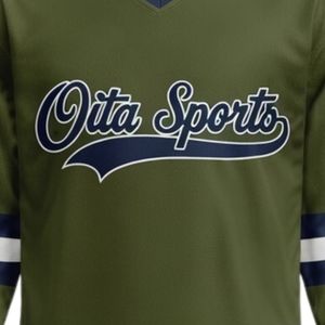 Camiseta Deportiva de Hockey sobre Hielo Sublimada Verde Oliva para Hombre, Cuello en V, Rayas, Poliéster, Ropa Deportiva de Alto Rendimiento para Equipo - Product Image 5