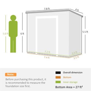 Light Brown Plastic <b>Storage</b> Shed for <b>Tool</b> & <b>Garden</b> <b>Storage</b> - Product Image 6