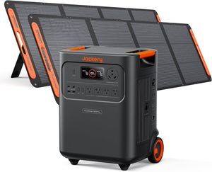 สถานีไฟฟ้าพกพา Jackery HomePower 3600 Plus พร้อมแผงโซลาร์เซลล์ 2 แผง 200W กำลังไฟ AC 3600W ความจุ 3584Wh หน้าจอ LED วัสดุพลาสติก - Product Image 1