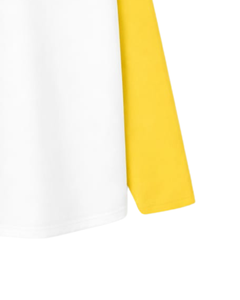 Custom Yellow <b>White</b> Raglan Long Sleeve T Shirt Men Cotton Casual Contrast Crew Neck Baseball <b>Tee</b> OEM Manufacturer Supplier - Product Image 6