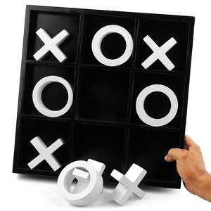 Juego de Tic Tac Toe de Madera, Clásico Juego de Mesa de Cruces y Ojos, Hecho a Mano, Juego de Estrategia de Madera para Niños y Adultos - Product Image 5