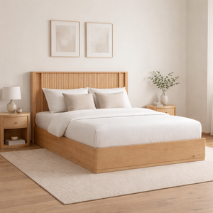 Minimalist Wooden Platform <b>Bed</b> Frame Solid Wood Bedroom Furniture Wholesale Custom Design OEM ODM Service - Product Image 4