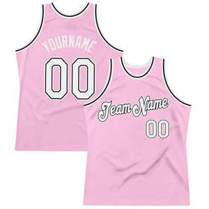 Maillot de basket-ball rose personnalisé unisexe sans manches en maille 100% polyester avec impression sublimée Nom et numéro de l'équipe Vêtement respirant pour adultes - Product Image 1