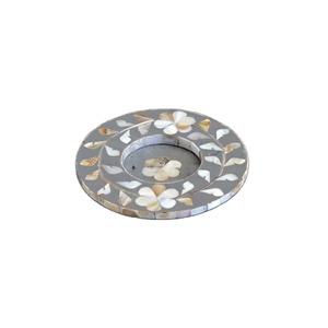 Posavasos de madreperla redondos hechos a mano con juego de plato de té y café para comedor elegante de estilo árabe y uso de regalo de Ramadán - Product Image 6