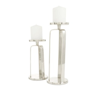 Decorative Antique Style Modern Stainless Steel Candle Stand Set Durable Home Decoration Silver Finish Two Sizes Home Decoration - Product Image 5