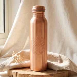 Lot de Bouteilles en Cuivre Pur, Finition Polie Simple, 1000 ml, Anti-fuite, Vaisselle Métallique, Gourde Ayurvédique - Product Image 3
