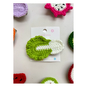Beginner Crochet Hair Clip Kit Soft Acrylic Yarn Floral <b>Pattern</b> DIY <b>Knitting</b> Set Assorted Colors 3-14 Years 99 Gold Data - Product Image 1
