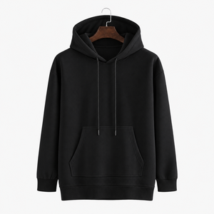 Sweat à capuche classique pour homme avec cordon de serrage réglable, poche kangourou avant, poignets côtelés et coupe décontractée - Product Image 2