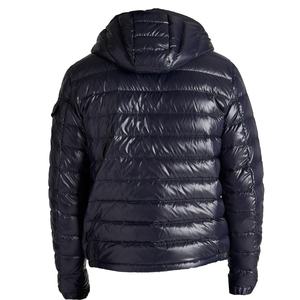 Doudoune noire unie pour hommes et femmes avec capuche et bras en polaire Décoration brodée OEM automne hiver - Product Image 2