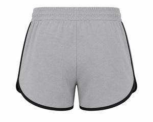 Shorts pour hommes gris en Spandex/Polyester avec passepoil noir, taille mi-haute, cordon de serrage, décontracté, respirant, coupe-vent, écologique, imperméable - Product Image 4