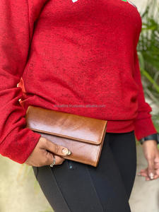 กระเป๋าคลัทช์หนังผู้หญิงสีน้ำตาลวินเทจหนังกระเป๋าคลัทช์อเนกประสงค์ - Product Image 4