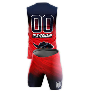 Conjunto de Camiseta de Baloncesto Personalizada con Impresión por Transferencia de Calor, 100% Poliéster, Sin Mangas, Absorbe la Humedad, Protección UV, Degradado Rojo, para Hombre - Product Image 3