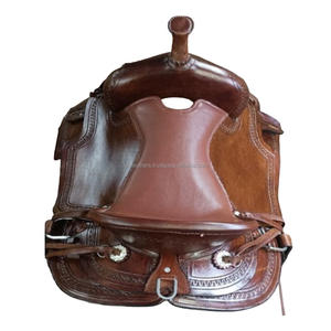 Marron Endurance Western Barrel Racing Selle en cuir véritable Tack Set Anglais Plaisir Équitation Selle Équipement En Gros - Product Image 6