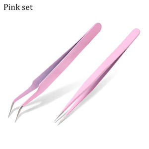 Pince à épiler DANTRIC IMPLANTS en acier inoxydable de haute qualité à pointe lisse pour sourcils et cils, colorée, pour filles - Product Image 3