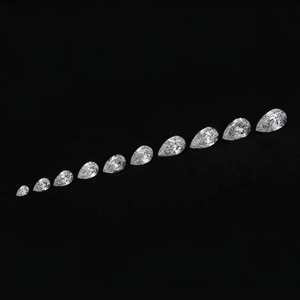 Diamants de laboratoire CVD HPHT taille poire, forme goutte d'eau, D-G VVS VS1, 0,50 carats au total, 5 carats, certifiés IGI, pour la fabrication de bijoux - Product Image 2