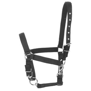 Pink Woven Horse Halter With Gold Buckles And Adjustable Straps For Equestrian Riding - Product Image 5