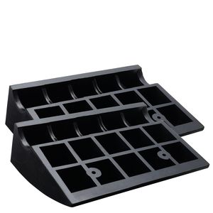Rampa per cordoli in gomma per impieghi gravosi, capacità 15 T (33069 libbre), confezione da 2, altezza di sollevamento 6 pollici, rampe per soglie stabili con griglia rinforzata per vialetti esterni - Product Image 6