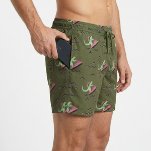 Premium Quality Men's <b>Surf</b> and Swim Boardshorts 2-in-1 Fit Funny Dinosaur Pattern Summer Beach Wear Supplier Factory Price - Product Image 2