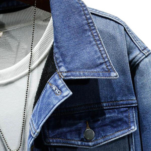 Veste en jean pour homme avec logo personnalisé, style western, doublure en polaire sherpa - Product Image 5