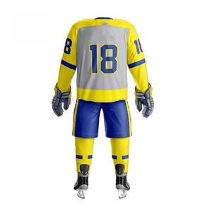 Ensemble de maillots et chaussettes de hockey sur glace personnalisés de haute qualité, sublimation frontale, respirant, 100% polyester, unisexe adulte, OEM SPORTS - Product Image 4