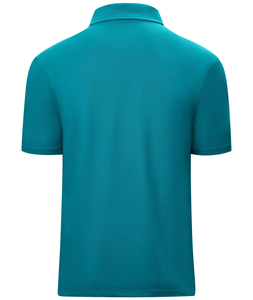 Camiseta de Golf Personalizada para Hombre, 100% Algodón Jersey, Manga Corta, Cierre de Cremallera de un Cuarto, Logotipo Frontal Impreso por Transferencia Térmica, Estilo Casual - Product Image 5
