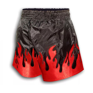 Wholesale Men's Sport Muay Thai Boxing Shorts <b>Red</b> Black Color Breathable Quick Dry Adult's Boxing Academy Trunks - Product Image 2