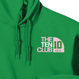 Sweat à capuche brodé AKA The Eleven Club 11, sweat à capuche en molleton de coton premium vert AKA, unisexe - Product Image 5