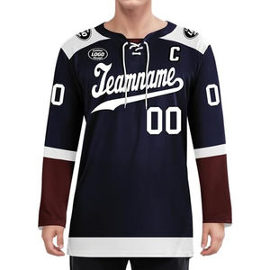 Custom Team Ice Hockey Jersey 100% Polyester Sublimation Printed Customizable Pakistan Manufacturer OEM Wholesale Supplier USA - Product Image 2