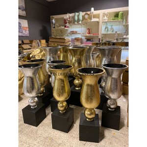 Modern Creative Art Designer <b>Gold</b> Plated Prime Quality Metal Made Attractive Look Flower <b>Vase</b> Home Hotel Living Room Decor - Product Image 4