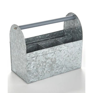 Organisateur de couverts élégant en cuivre martelé pour comptoir de cuisine et table à manger, support à ustensiles en métal avec poignée - Product Image 6