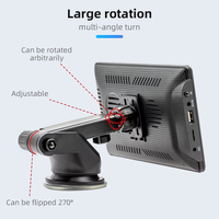 Monitor Portátil para Auto de 7 Pulgadas con Pantalla HD, CarPlay, Android Auto, EQ, Música BT, SD, TF, FM, Control por Voz, Entrada Auxiliar, Navegación, Reproductor MP5