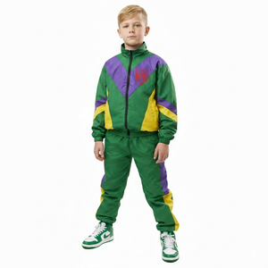 Ensemble survêtement enfant hiver 2026 haute qualité coupe-vent streetwear avec capuche et pantalon de jogging uni à cordon de serrage, coupe-vent, personnalisable OEM - Product Image 5