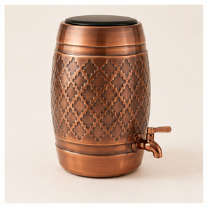Distributeur d'eau artisanal en cuivre pur avec robinet anti-fuite et réservoir de stockage d'eau pour la maison et le bureau à prix compétitif - Product Image 1