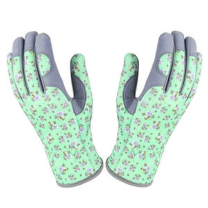 Leather Vintage Gardening Work <b>Gloves</b> with Reinforced Palm for Extra Grip Outdoor Use Breathable & Touchscreen - Product Image 1