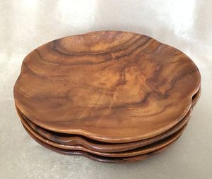 Assiette de service ronde en bois naturel pour la cuisine, la table à manger, le restaurant, le café et la présentation des aliments à la maison - Product Image 5