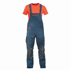 Overol de Mezclilla Azul para Hombre, Color Sólido, Algodón de Peso Medio, Estilo Casual para Trabajo, Corte Regular de Primavera - Product Image 3